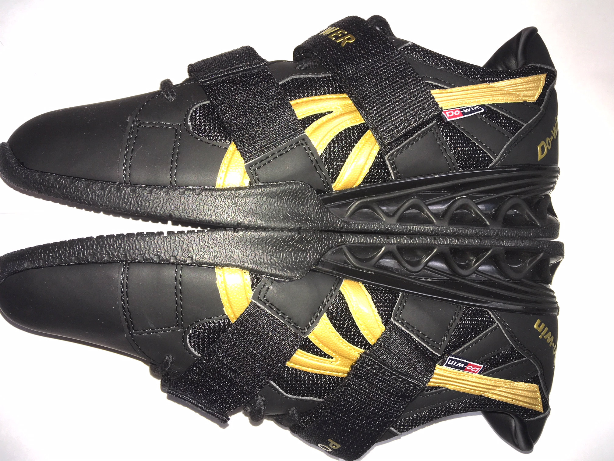 Do-Win Power Double Velcro Strap Weightlifting shoe Dark Grey/Gold AS ...